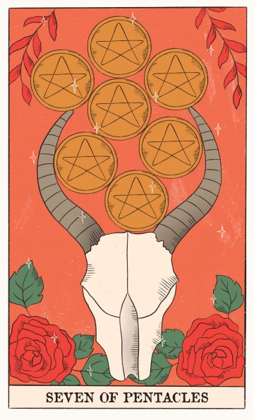 Седмица Пентакли (Seven of Pentacles) - Таро карта значение